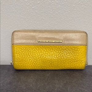 Marc by Marc Jacobs Gold and Yellow Leather Wallet junk